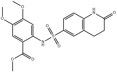 methyl 4,5-dimethoxy-2-[(2-oxo-3,4-dihydro-1H-quinolin-6-yl)sulfonylamino]benzoate Structure