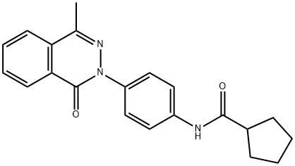 N-[4-(4-methyl-1-oxophthalazin-2-yl)phenyl]cyclopentanecarboxamide 구조식 이미지