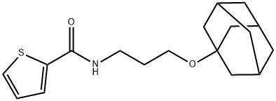 N-[3-(1-adamantyloxy)propyl]thiophene-2-carboxamide 구조식 이미지