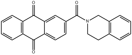 2-(3,4-dihydro-1H-isoquinoline-2-carbonyl)anthracene-9,10-dione 구조식 이미지