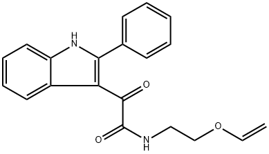 N-(2-ethenoxyethyl)-2-oxo-2-(2-phenyl-1H-indol-3-yl)acetamide 구조식 이미지