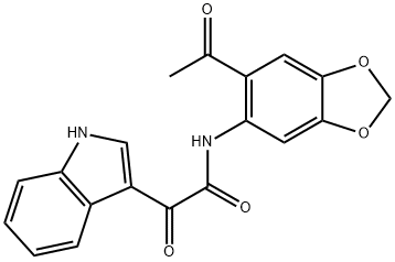 N-(6-acetyl-1,3-benzodioxol-5-yl)-2-(1H-indol-3-yl)-2-oxoacetamide Structure