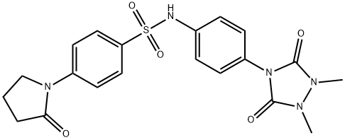 N-[4-(1,2-dimethyl-3,5-dioxo-1,2,4-triazolidin-4-yl)phenyl]-4-(2-oxopyrrolidin-1-yl)benzenesulfonamide Structure