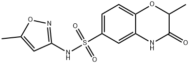 2-methyl-N-(5-methyl-1,2-oxazol-3-yl)-3-oxo-4H-1,4-benzoxazine-6-sulfonamide 구조식 이미지