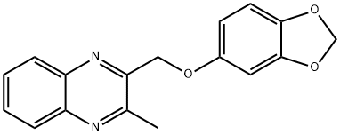 2-(1,3-benzodioxol-5-yloxymethyl)-3-methylquinoxaline 구조식 이미지