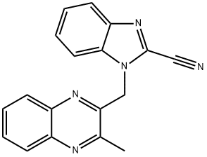 1-[(3-methylquinoxalin-2-yl)methyl]benzimidazole-2-carbonitrile Structure