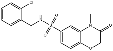 N-[(2-chlorophenyl)methyl]-4-methyl-3-oxo-1,4-benzoxazine-6-sulfonamide Structure