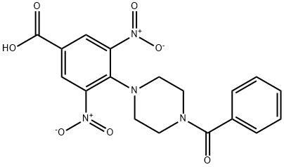 4-(4-benzoylpiperazin-1-yl)-3,5-dinitrobenzoic acid Structure