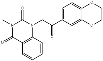 1-[2-(2,3-dihydro-1,4-benzodioxin-6-yl)-2-oxoethyl]-3-methylquinazoline-2,4-dione 구조식 이미지