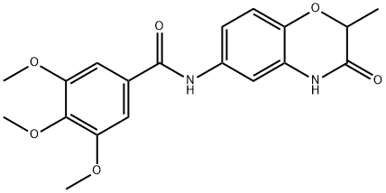 3,4,5-trimethoxy-N-(2-methyl-3-oxo-4H-1,4-benzoxazin-6-yl)benzamide Structure