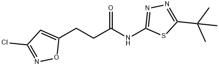 N-(5-tert-butyl-1,3,4-thiadiazol-2-yl)-3-(3-chloro-1,2-oxazol-5-yl)propanamide Structure