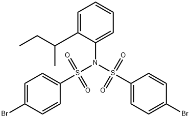 4-bromo-N-(4-bromophenyl)sulfonyl-N-(2-butan-2-ylphenyl)benzenesulfonamide 구조식 이미지