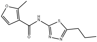 2-methyl-N-(5-propyl-1,3,4-thiadiazol-2-yl)furan-3-carboxamide 구조식 이미지