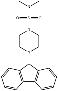 4-(9H-fluoren-9-yl)-N,N-dimethylpiperazine-1-sulfonamide Structure