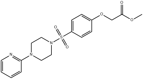 methyl 2-[4-(4-pyridin-2-ylpiperazin-1-yl)sulfonylphenoxy]acetate 구조식 이미지
