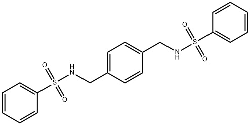 N-[[4-(benzenesulfonamidomethyl)phenyl]methyl]benzenesulfonamide 구조식 이미지