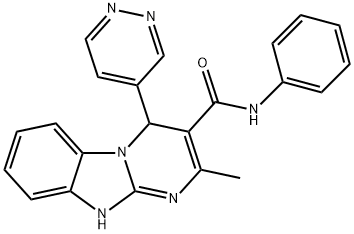 2-methyl-N-phenyl-4-pyridazin-4-yl-1,4-dihydropyrimido[1,2-a]benzimidazole-3-carboxamide Structure