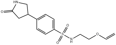 N-(2-ethenoxyethyl)-4-(5-oxopyrrolidin-3-yl)benzenesulfonamide 구조식 이미지