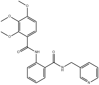 2,3,4-trimethoxy-N-[2-(pyridin-3-ylmethylcarbamoyl)phenyl]benzamide 구조식 이미지
