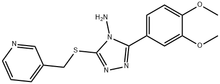 3-(3,4-dimethoxyphenyl)-5-(pyridin-3-ylmethylsulfanyl)-1,2,4-triazol-4-amine 구조식 이미지