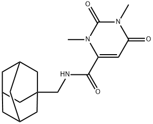 N-(1-adamantylmethyl)-1,3-dimethyl-2,6-dioxopyrimidine-4-carboxamide Structure