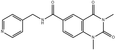 1,3-dimethyl-2,4-dioxo-N-(pyridin-4-ylmethyl)quinazoline-6-carboxamide 구조식 이미지