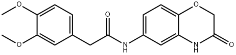2-(3,4-dimethoxyphenyl)-N-(3-oxo-4H-1,4-benzoxazin-6-yl)acetamide 구조식 이미지
