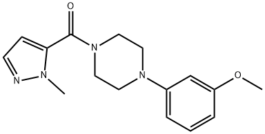 [4-(3-methoxyphenyl)piperazin-1-yl]-(2-methylpyrazol-3-yl)methanone 구조식 이미지