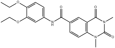 N-(3,4-diethoxyphenyl)-1,3-dimethyl-2,4-dioxoquinazoline-6-carboxamide 구조식 이미지