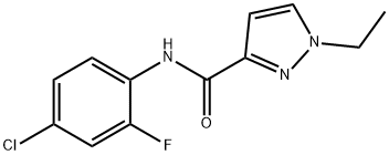 N-(4-chloro-2-fluorophenyl)-1-ethylpyrazole-3-carboxamide Structure