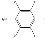 2,6-Dibromo-3,5-difluoro-4-iodo-phenylamine Structure