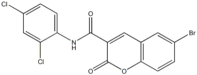 6-bromo-N-(2,4-dichlorophenyl)-2-oxochromene-3-carboxamide 구조식 이미지