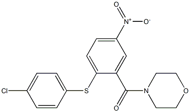 [2-(4-chlorophenyl)sulfanyl-5-nitrophenyl]-morpholin-4-ylmethanone Structure