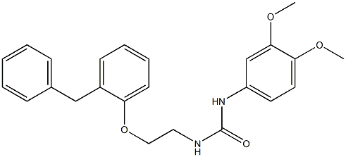 1-[2-(2-benzylphenoxy)ethyl]-3-(3,4-dimethoxyphenyl)urea Structure