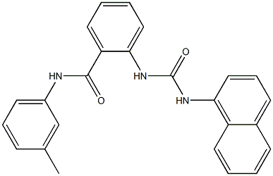 N-(3-methylphenyl)-2-(naphthalen-1-ylcarbamoylamino)benzamide Structure