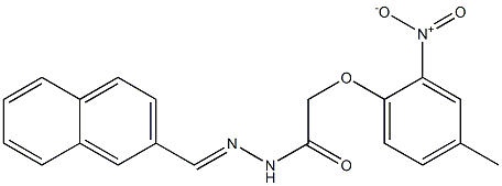 2-(4-methyl-2-nitrophenoxy)-N-[(E)-naphthalen-2-ylmethylideneamino]acetamide Structure
