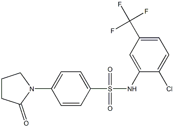 N-[2-chloro-5-(trifluoromethyl)phenyl]-4-(2-oxopyrrolidin-1-yl)benzenesulfonamide 구조식 이미지