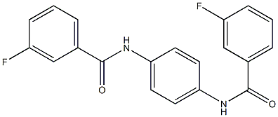 3-fluoro-N-[4-[(3-fluorobenzoyl)amino]phenyl]benzamide Structure