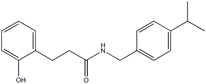 3-(2-hydroxyphenyl)-N-[(4-propan-2-ylphenyl)methyl]propanamide Structure