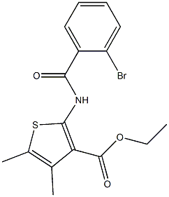 ethyl 2-[(2-bromobenzoyl)amino]-4,5-dimethylthiophene-3-carboxylate 구조식 이미지