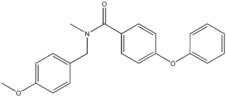 N-[(4-methoxyphenyl)methyl]-N-methyl-4-phenoxybenzamide 구조식 이미지