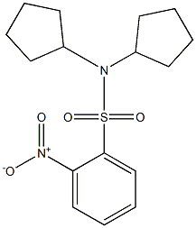 N,N-dicyclopentyl-2-nitrobenzenesulfonamide 구조식 이미지