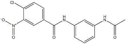 N-(3-acetamidophenyl)-4-chloro-3-nitrobenzamide 구조식 이미지