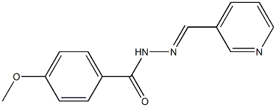 4-methoxy-N-[(E)-pyridin-3-ylmethylideneamino]benzamide 구조식 이미지