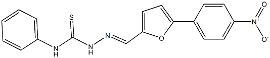 1-[(E)-[5-(4-nitrophenyl)furan-2-yl]methylideneamino]-3-phenylthiourea 구조식 이미지