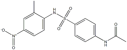 N-[4-[(2-methyl-4-nitrophenyl)sulfamoyl]phenyl]acetamide 구조식 이미지