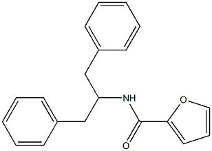 N-(1,3-diphenylpropan-2-yl)furan-2-carboxamide 구조식 이미지