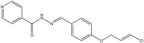 N-[(E)-[4-[(E)-3-chloroprop-2-enoxy]phenyl]methylideneamino]pyridine-4-carboxamide 구조식 이미지