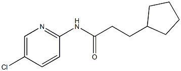 N-(5-chloropyridin-2-yl)-3-cyclopentylpropanamide 구조식 이미지