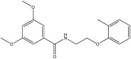 3,5-dimethoxy-N-[2-(2-methylphenoxy)ethyl]benzamide 구조식 이미지